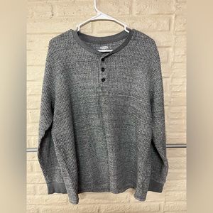 Old Navy Men’s XL Waffle Knit Long Sleeve Henley Thermal